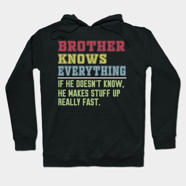 Brother knows everything vintage Hoodie by Work Memes